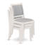 Ensemble de 2 chaises de salle à manger avec dossier gris clair et rembourré, finition blanc antique-1080132111-1080132110
