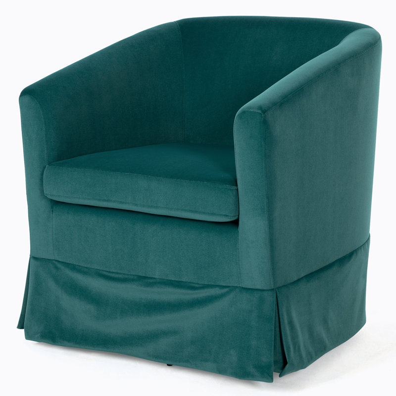 Breiona 27.36" Wide 360-Degree Swivel Chair, Green Duplicate