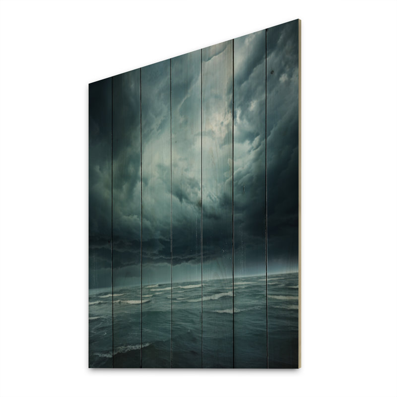 «Ocean Storm Harmony I» sur impression sur bois, H 40 po x l 30 po x P 0,78 po