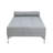 3 Seats Polyfiber Convertible Sleeper Sofa, Grey