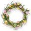 6FT Artificial Easter Egg Garland with 29 Pastel Eggs, Rustic Spring Vine with Flowers and Leaves