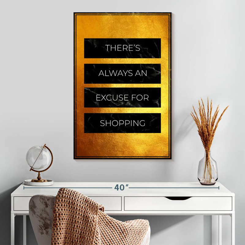 Senne Shopaholic Mantra, 30" H x 20" W
