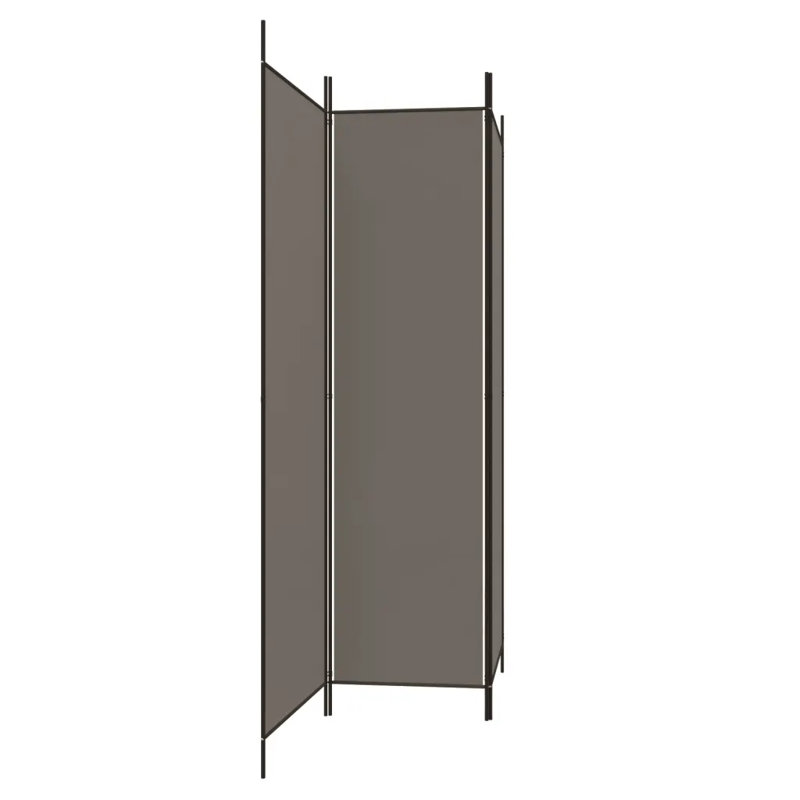 Kasimir Folding Room Divider, Anthracite, 3, 220cm H x 150cm W