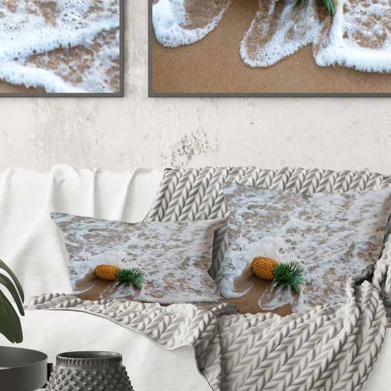 Coussin Pineapple Fallen By Ocean Wave