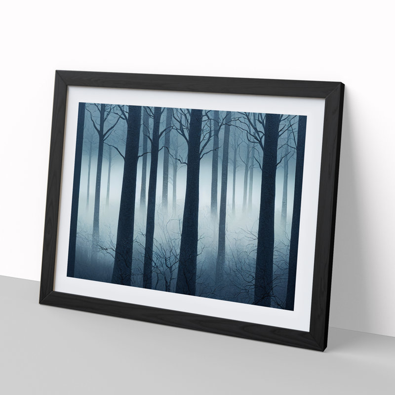 Sublime Winter Forest - Single Picture Frame Print, Black Framed, 46cm H x 64cm W x 2cm D