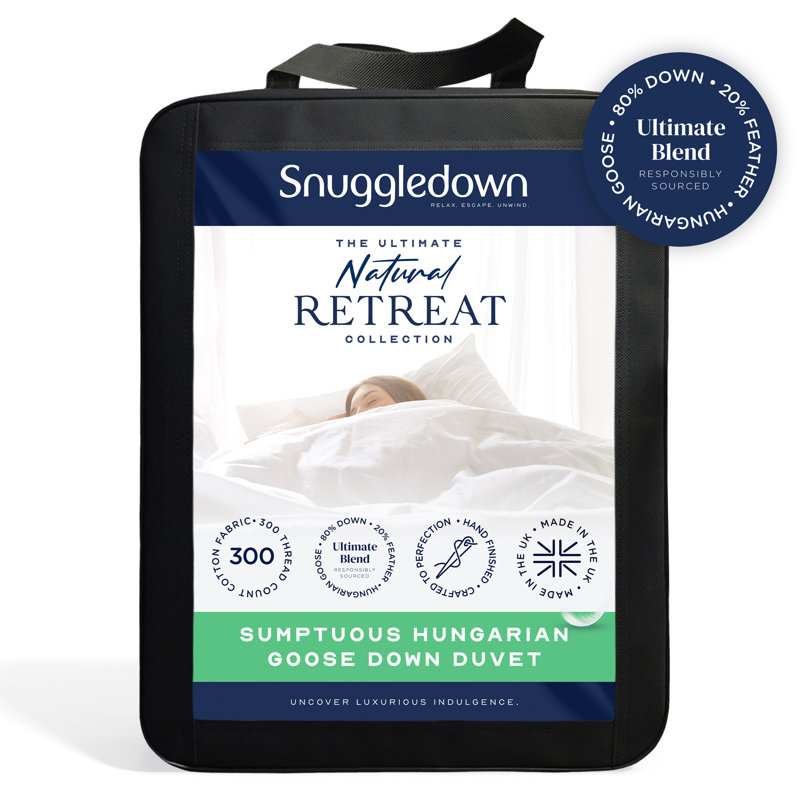 Retreat Sumptuous Hungarian Goose Down 13.5 Tog Duvet, Super King
