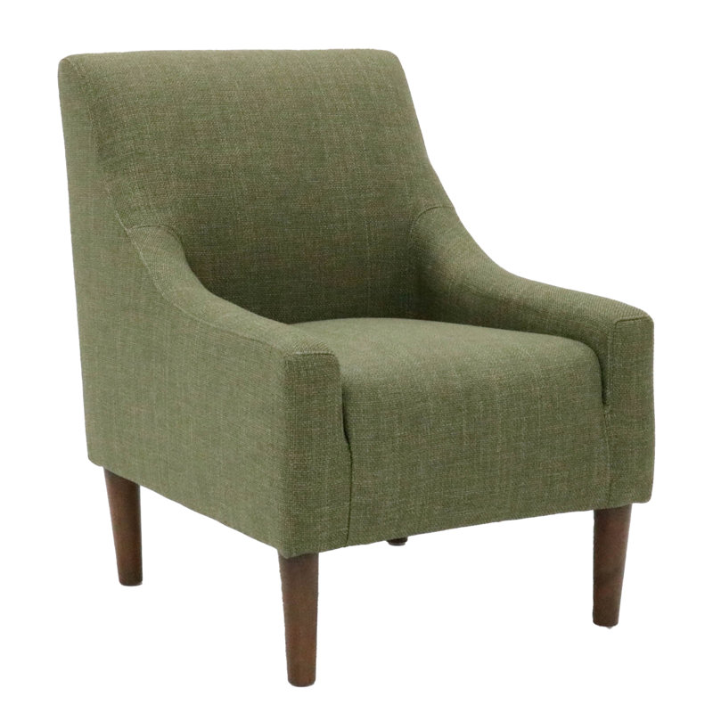 Shea Fabric Upholstered Armchair, Green Polyester Blend