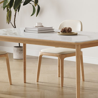 Rock plate dining table and chair combination