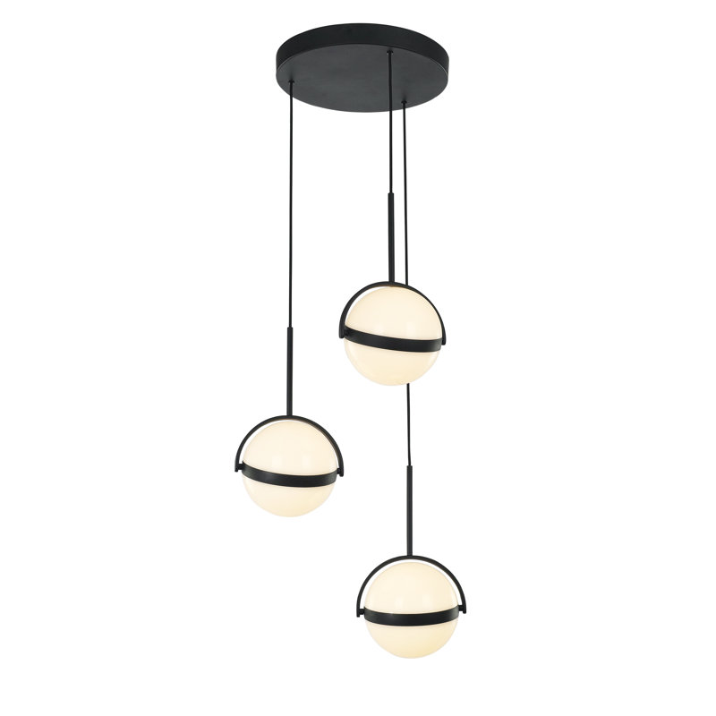 Globo 3 - Light LED Cluster Pendant, Matte Black