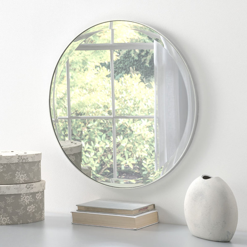 Drumnasole Wood Wall Mirror, Silver
