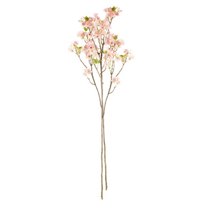 Hanami Realistic Faux Double Cherry Blossom Branches 46 in. Pink