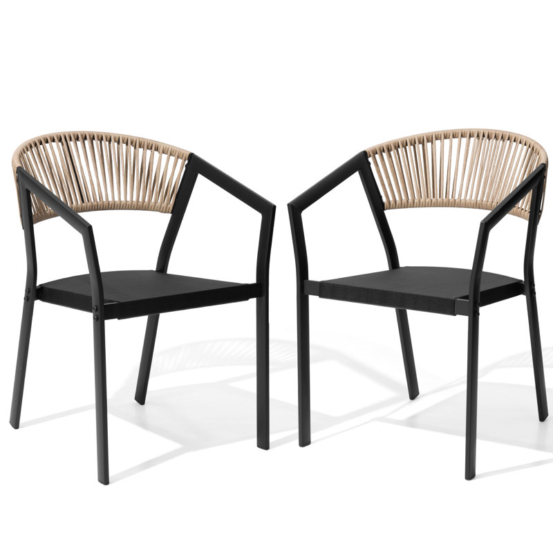 Chaise de salle à manger en aluminium, Brun