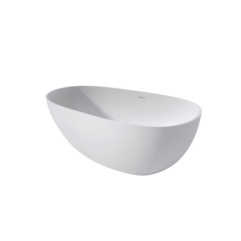 59" Premium Solid Surface Deep Soaking Bathtub