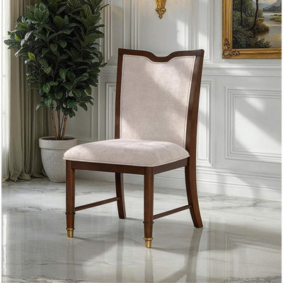 Chaise d'appoint sans accoudoirs de style transitionnel 2 pièces