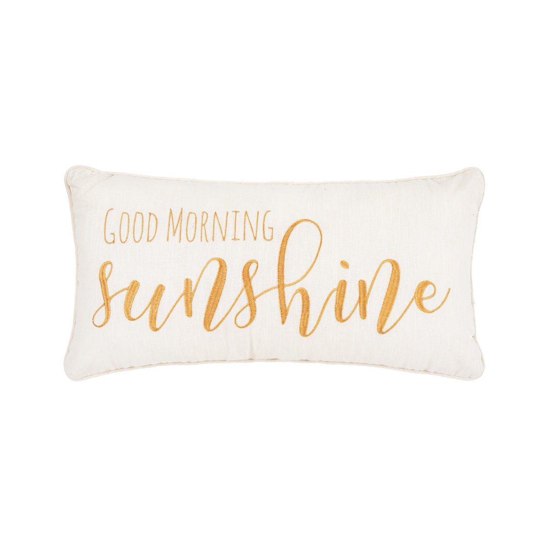 Good Morning Sunshine Embroidered Throw Pillow C&F Home