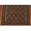 Tapis brun en laine noué à la main de conception unique 6 pi 7 po x 9 pi 7 po New Age