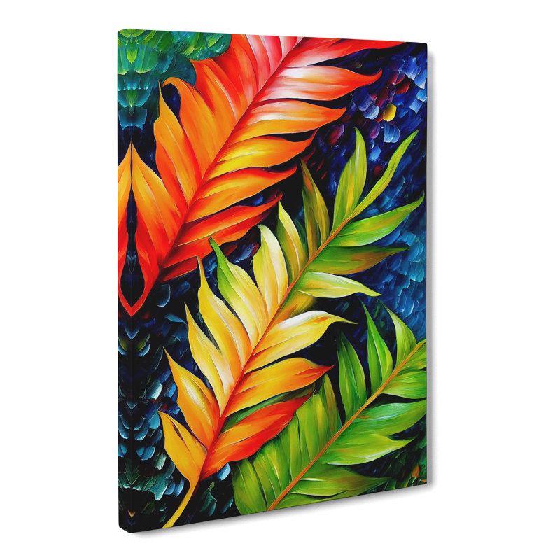 Westrem Fern Leaf In Colour Vol.2 - Wrapped Canvas Print, 50cm H x 35cm W x 3cm D