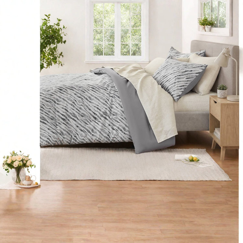Ensemble de literie Queen - Pièce, ensemble de couette et drap-housse moderne en polyester