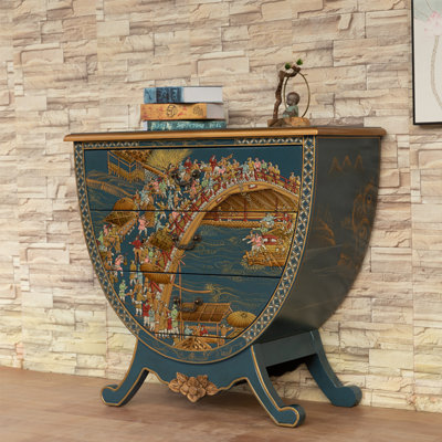 Hand-painted unique drawer accent chest