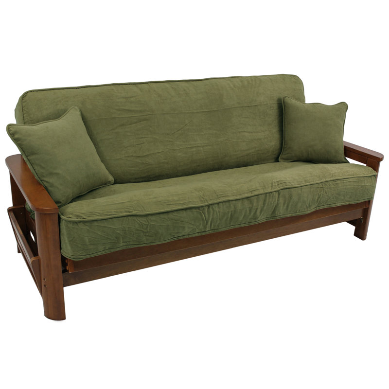Housse pour futon à coussins carrés/rectangulaires, 3 pièces, Sauge