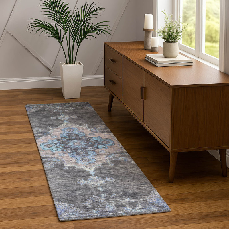 Machine Washable Indoor/Outdoor Bingel ACN2321 Global Rug, Runner 2'3" x 7'6"