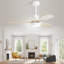 Ventilateur de plafond en bois massif 48 pouces avec moteur à courant continu réversible à intensité variable 6 vitesses