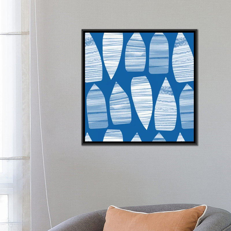 « bateau », impression sur toile, H 26 po x l 26 po x P 1,5 po, Toile avec cadre noir, Pas de tapis