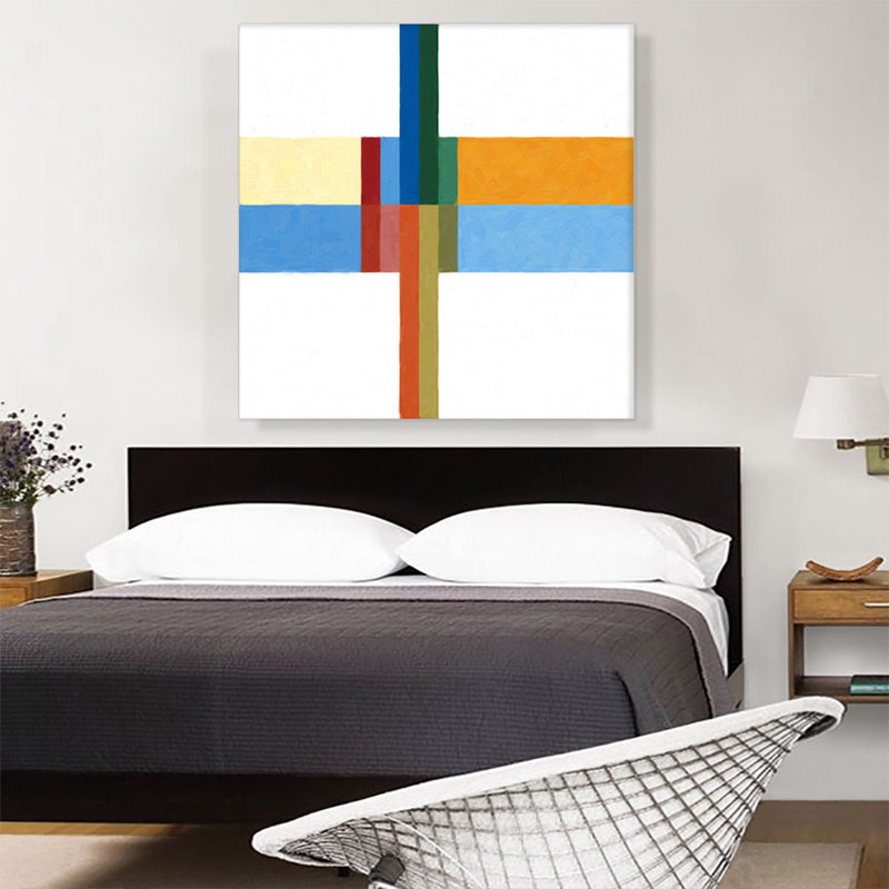 Mid-Century Modern Tall Command - Impression sur toile tendue, H 36 po x l 36 po x P 0,75 po