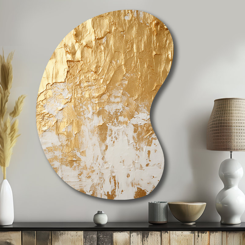 Estelle - peinture abstraite en forme de flèche - art mural asymétrique en métal, H 39 po x l 28 po