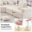 Structure spéciale pour canapé modulaire surdimensionné en U surdimensionné, canapé de plancher Boucle de luxe, canapé convertible compressé, canapé spacieux rempli de mousse pour le salon