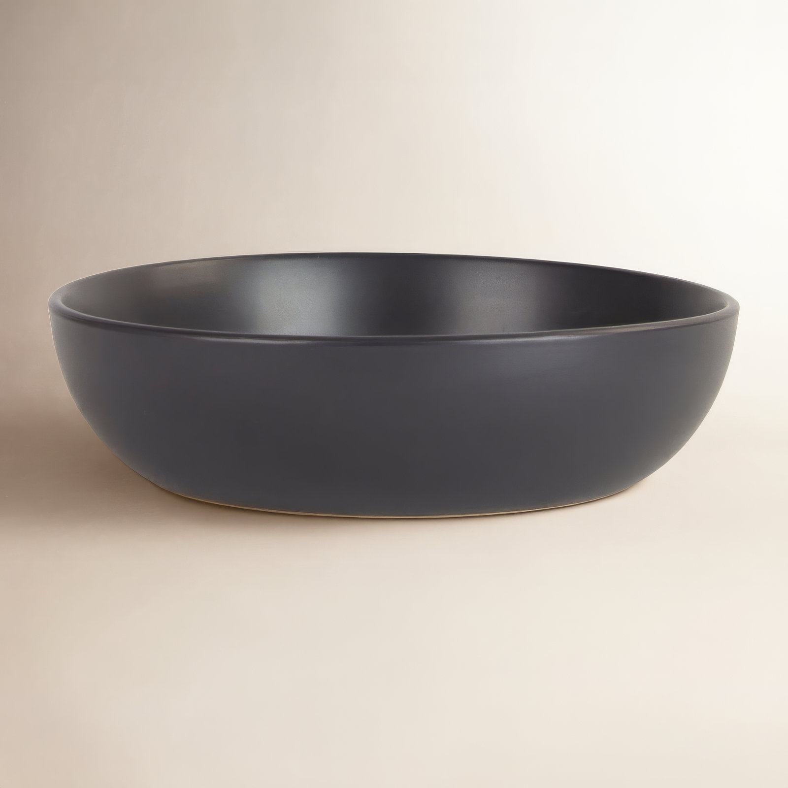 Wazee Matte Serving Bowl, Black