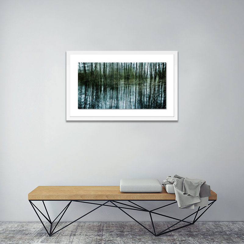 Eerie Trees V Print by Jakob Wagner, White, 15" H x 24" W x 1.5" D