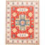 Tapis unique en laine noué à la main rouge Gazni des années 2010 de 8 pi 1 po x 10 pi 3 po Qaiden