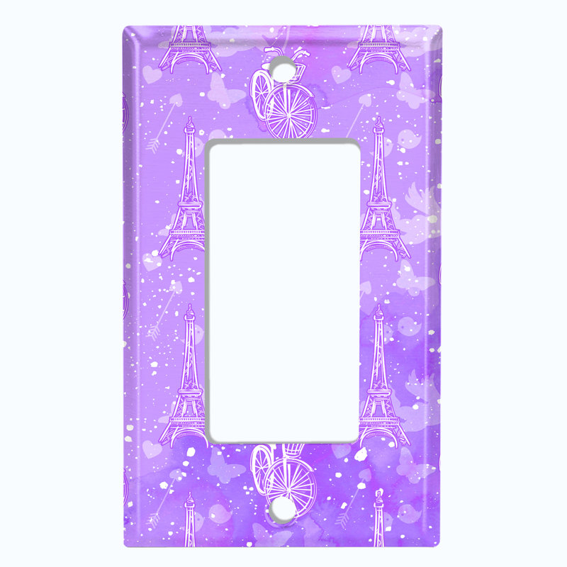 Patterned 1 - Gang Toggle Light Switch Standard Wall Plate