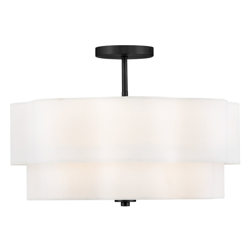 Hinkley Gwen Medium Semi-Flush Mount, Black