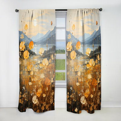 Freidrich Meadow Golden Buttercups - Meadow Curtain - Velvet Room Darkening - 1 Panel