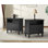 Amberlyn 28.2" W Traditional 2-Drawer End Table with Charging Station and Solid Wood Legs and Open Shelf