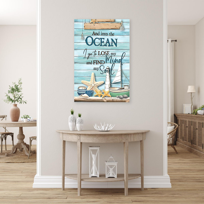 Adiela " And Into The Ocean I Go ", 36" H x 24" W x 1.25" D