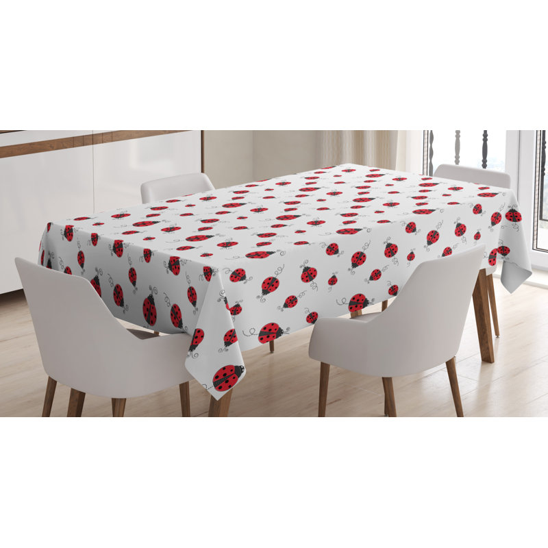 Ladybugs Tablecloth, 84" L x 60" W
