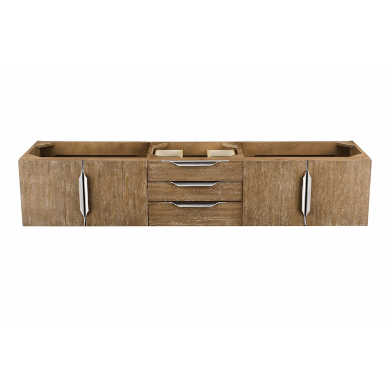 Mercer Island 72'' W Single Vanity, Dusk Gray, Latte Oak, Brushed Nickel