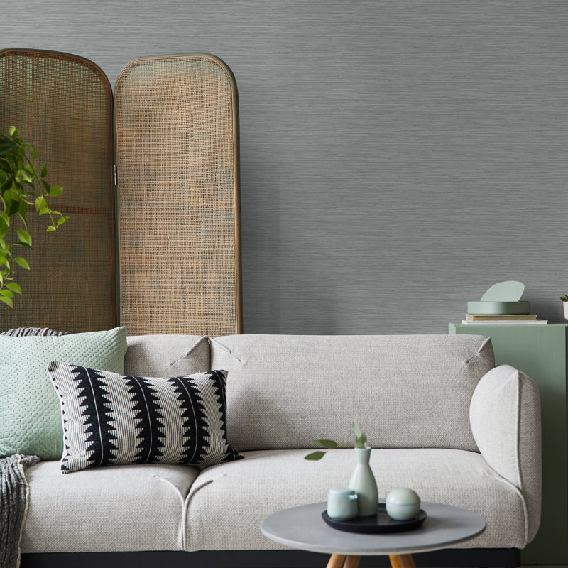 Superfresco Easy Serenity Textured Plain Wallpaper, Grey