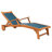 London Outdoor Eucalyptus Wood Chaise Lounge-1860210303