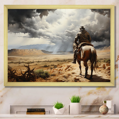 Kengi Cowboy Calm Before The Storm - Cowboys Canvas Art