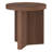 Holm 22" Round Fluted Side Table with Pedestal Base in Satin Walnut | Mid-Century Modern Accent Table for Living Room or Bedroom -634626127