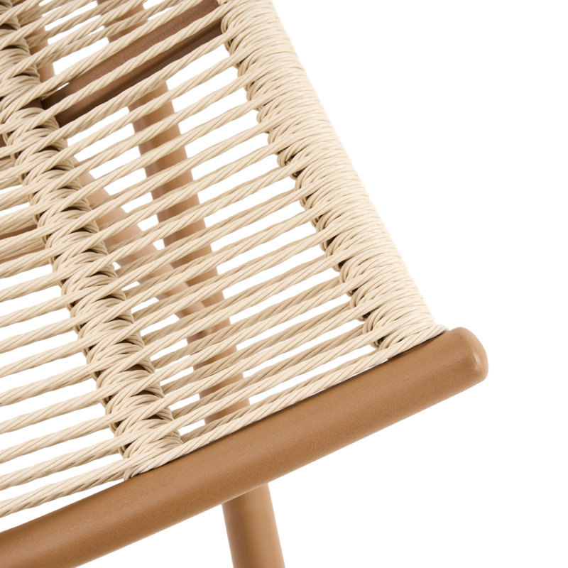 Liana Outdoor 3-Piece PE Rattan Conversation Set With Cushions & Acacia Top, 3 Pieces: Table, 2 Chairs