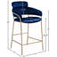 Tabouret de comptoir en velours beige Yara-75000052