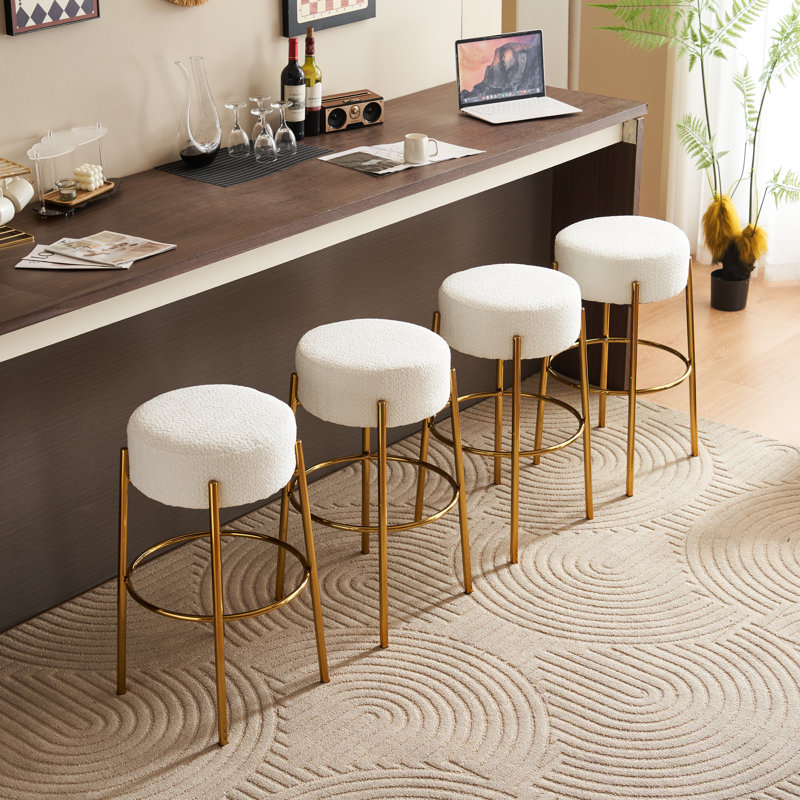 Tabouret de bar Kynlee, 8, Blanc, Tabouret de bar (siège d'une hauteur de 30 po)
