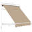 6' Drop Arm Manual Retractable Awning Sun Shade For Outdoor, , Protected, Aluminum, Creamy White Patio Balcony Shade, Awning, Blocking, Heavy-Duty