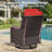 Adcox 2-Person Outdoor Patio Conversation Rattan Sets  With Side Table,Neck & Lumbar Pillows 2 Swivel Chairs and Red Cushions-1650556313