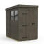 Total Sheds 4ft x 6ft Composite Pent Garden Shed - Single Door - With Windows - EPDM Rubber Roof - UK Manufactured